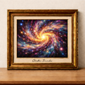 Cosmic spiral in golden frame