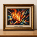 Flame-inspired abstract artwork by Soumakis