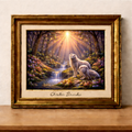 Mystical wolves in an enchanted forest