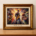 Peinture de jazz vibrante en Rayonisme