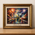 Rayonist abstract painting by Soumakis