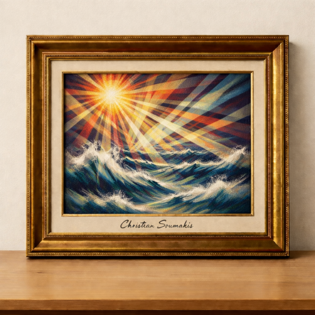 Vibrant abstract seascape by Soumakis